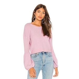 Lovers + Friends | Claire Sweater Pastel Lilac/Lavender | Soft Ribbed | Size XS